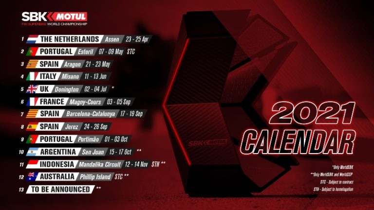 Calendário Mundial de Superbike  Moto Channel Brazil